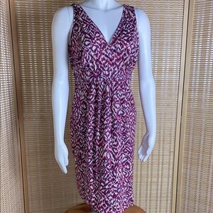 Motherhood Purple & White V-Neck Maternity Dress 
Size Medium